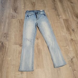 Levis Strauss high rise  ripped jeans sz 4 soft a bit stretchy